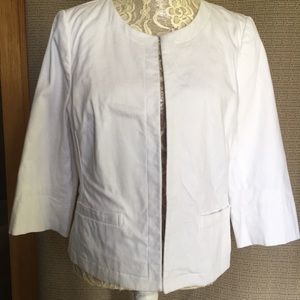 East 5th White Open Jacket EUC